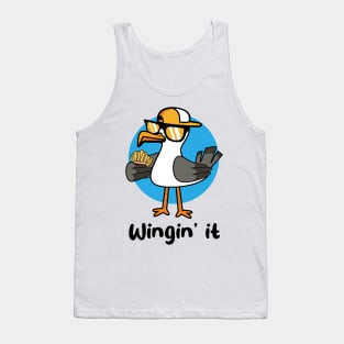 Wingin' it seagull (on light colors) Tank Top